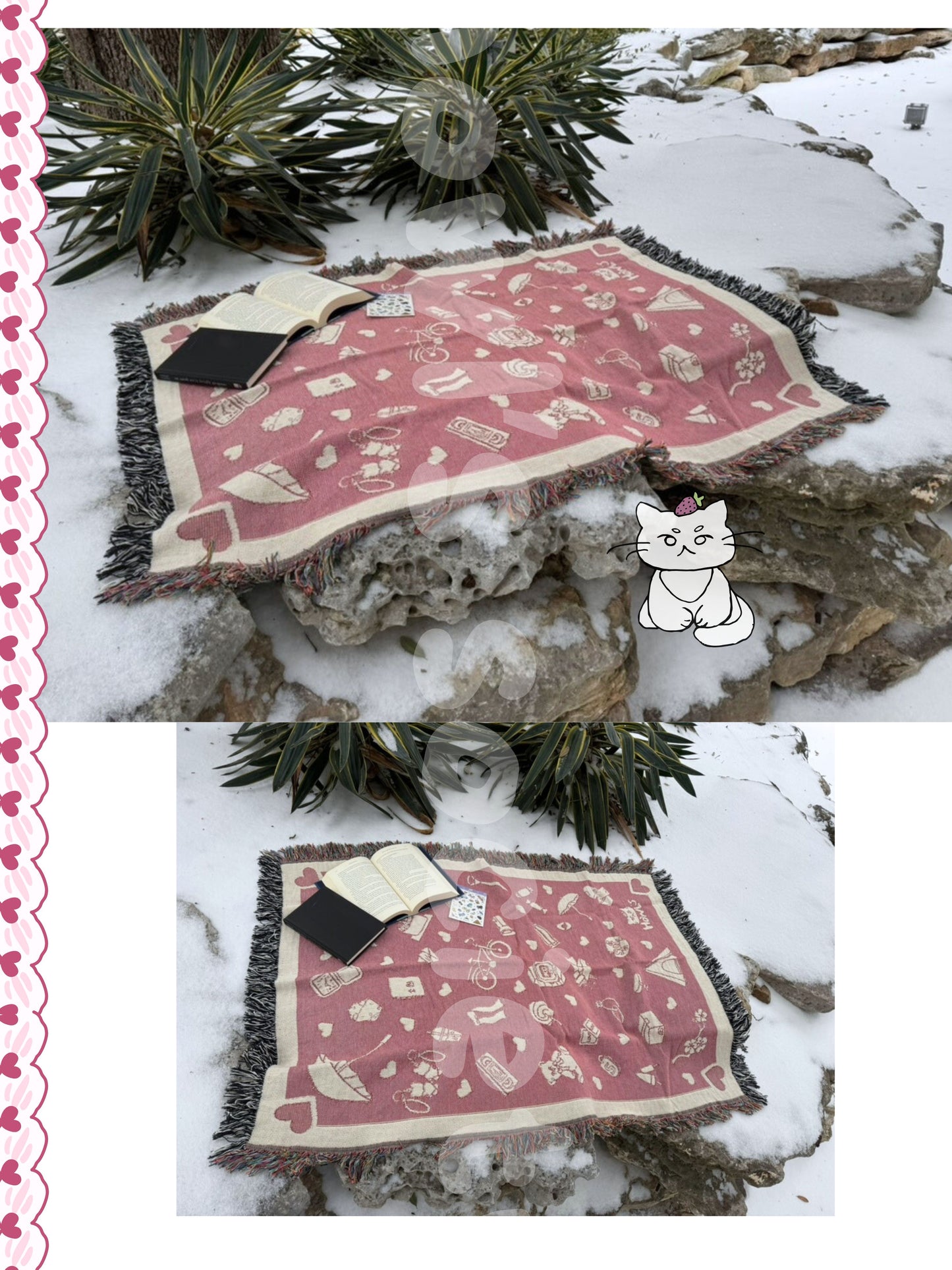 Lovely Runner Woven Blanket- All Pink All The Time Version