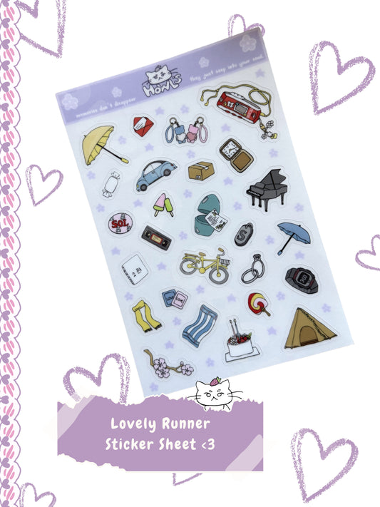 Lovely Runner - Sticker Sheet (4"x6")