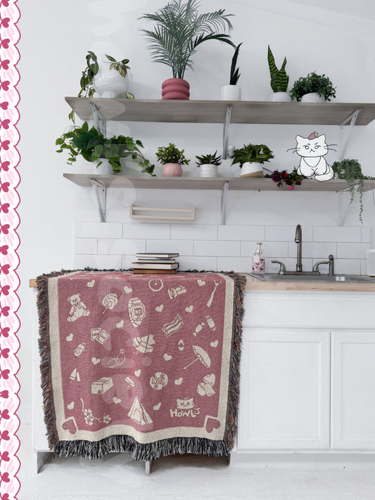 Lovely Runner Woven Blanket- All Pink All The Time Version